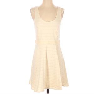 Free People ivory fit & flare dress with lace sz-S